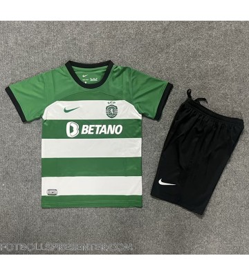 Sporting CP Hemmatröja Barn 2023-24 Kortärmad (+ korta byxor)